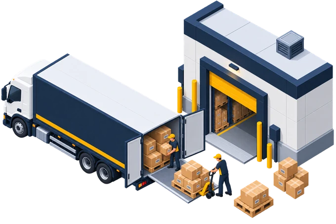 Livraison des marchandises par camion